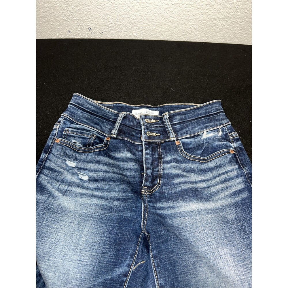 BKE Stella Low Rise Slim Fit Skinny Jeans 26x30 Stretch Light Blue Distressed